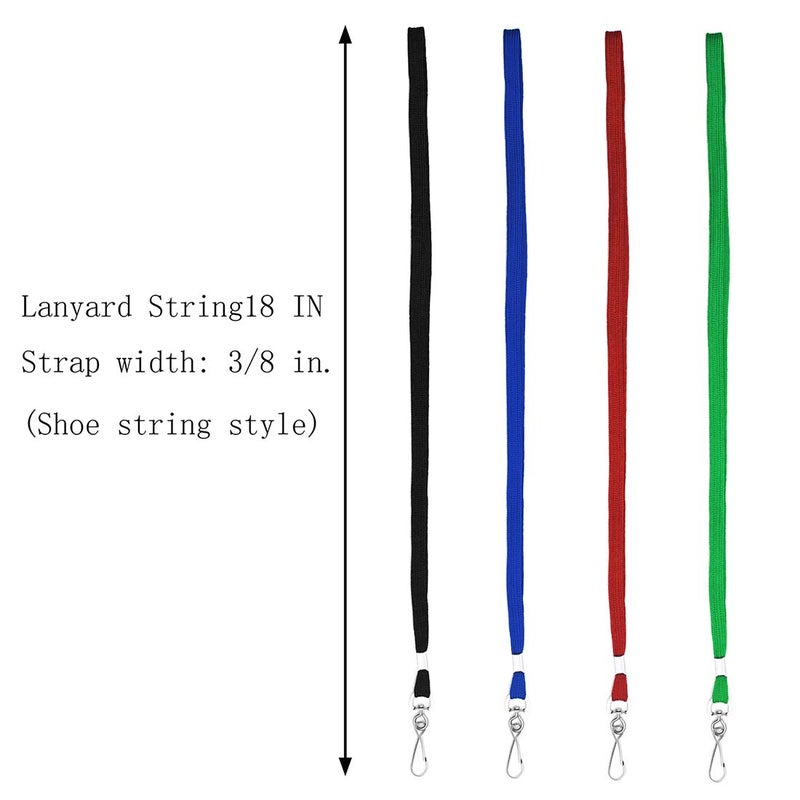 Bird Fiy Black Lanyard 100 Pack Bulk Badge Lanyards for ID Badges Neck Cruise Name Tag ID Holder - Image 2